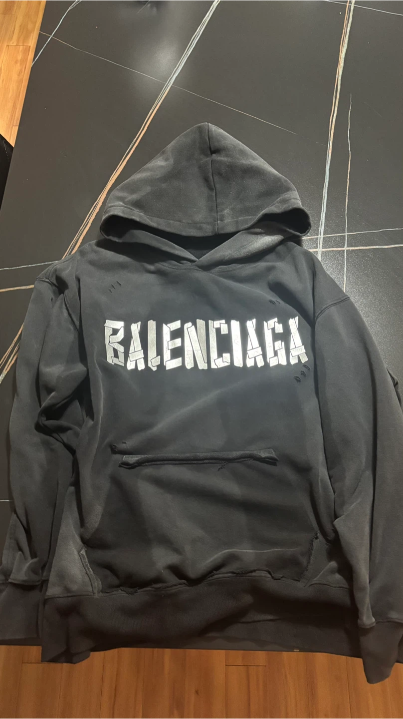 Black Balenciaga Hoodie