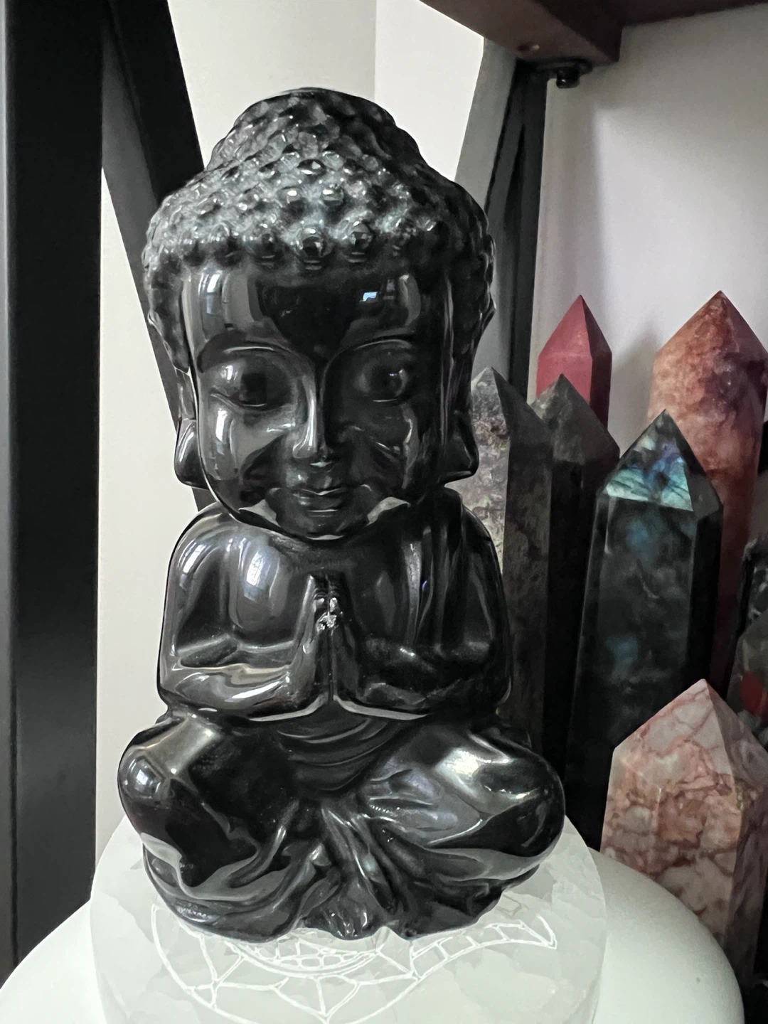 BLACK OBSIDIAN BUDDHA