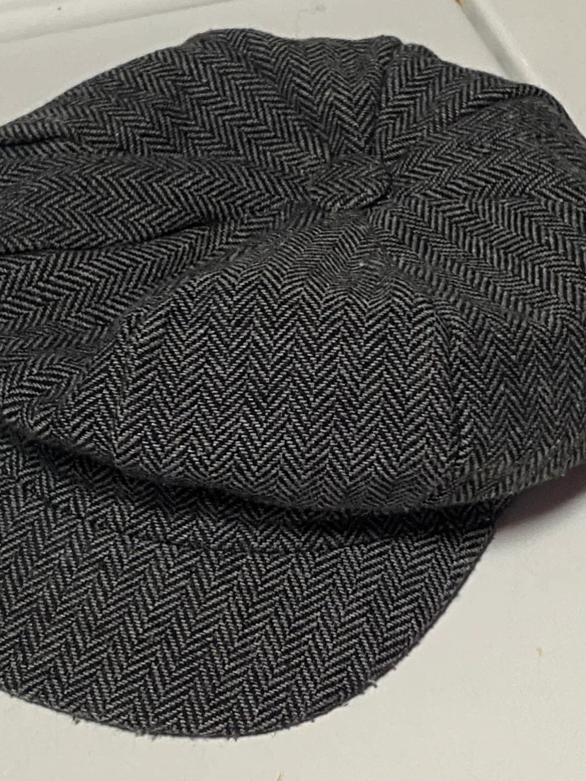 Grey Herringbone Newsboy Cap - photo 2