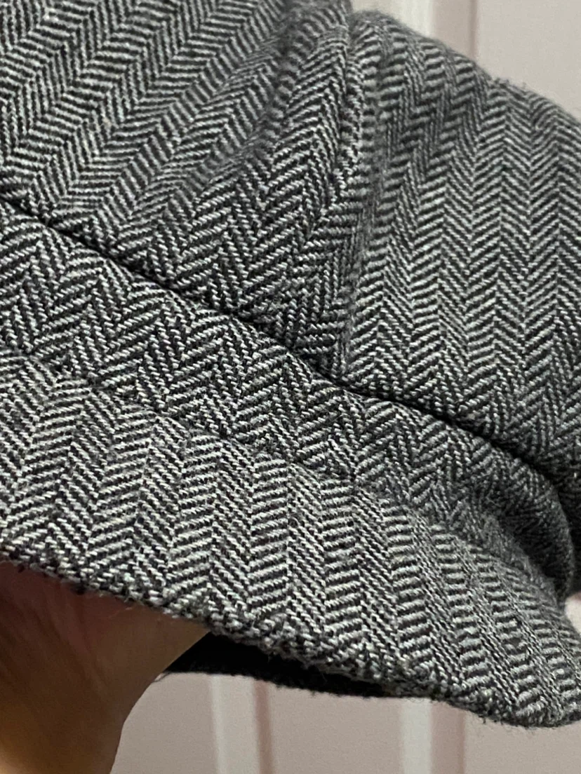 Grey Herringbone Newsboy Cap - photo 3
