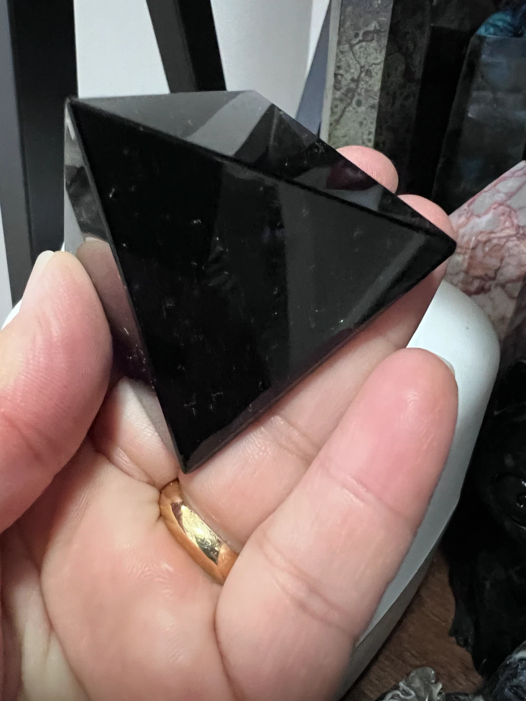BLACK OBSIDIAN MINI PYRAMID - photo 5