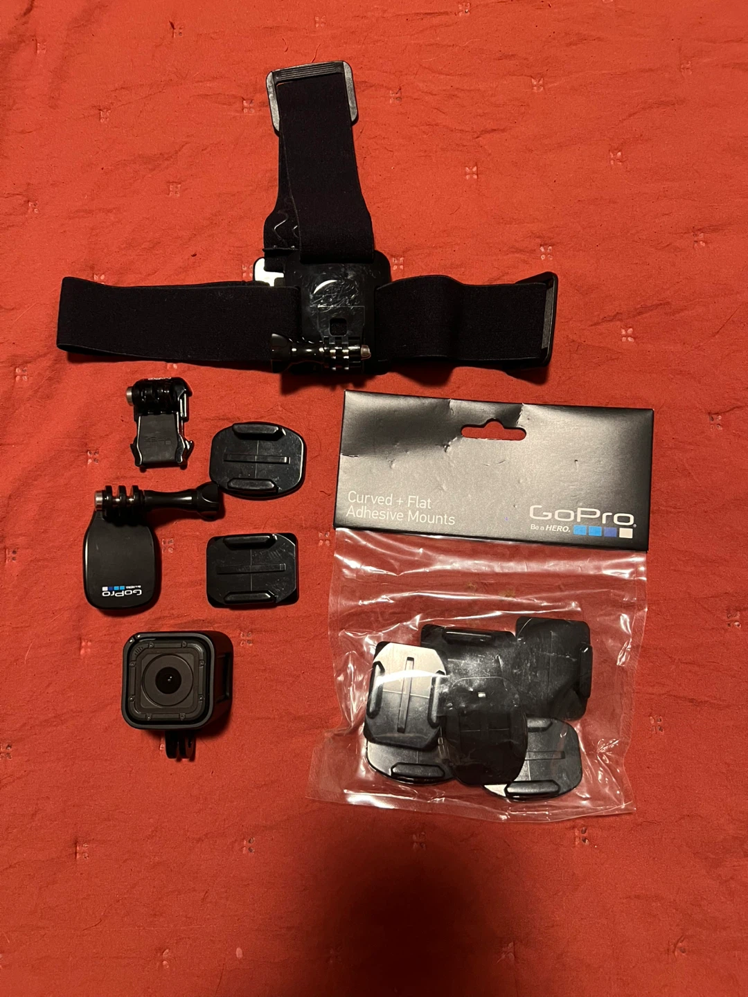 GoPro Session Camera with Head Strap and Mounts