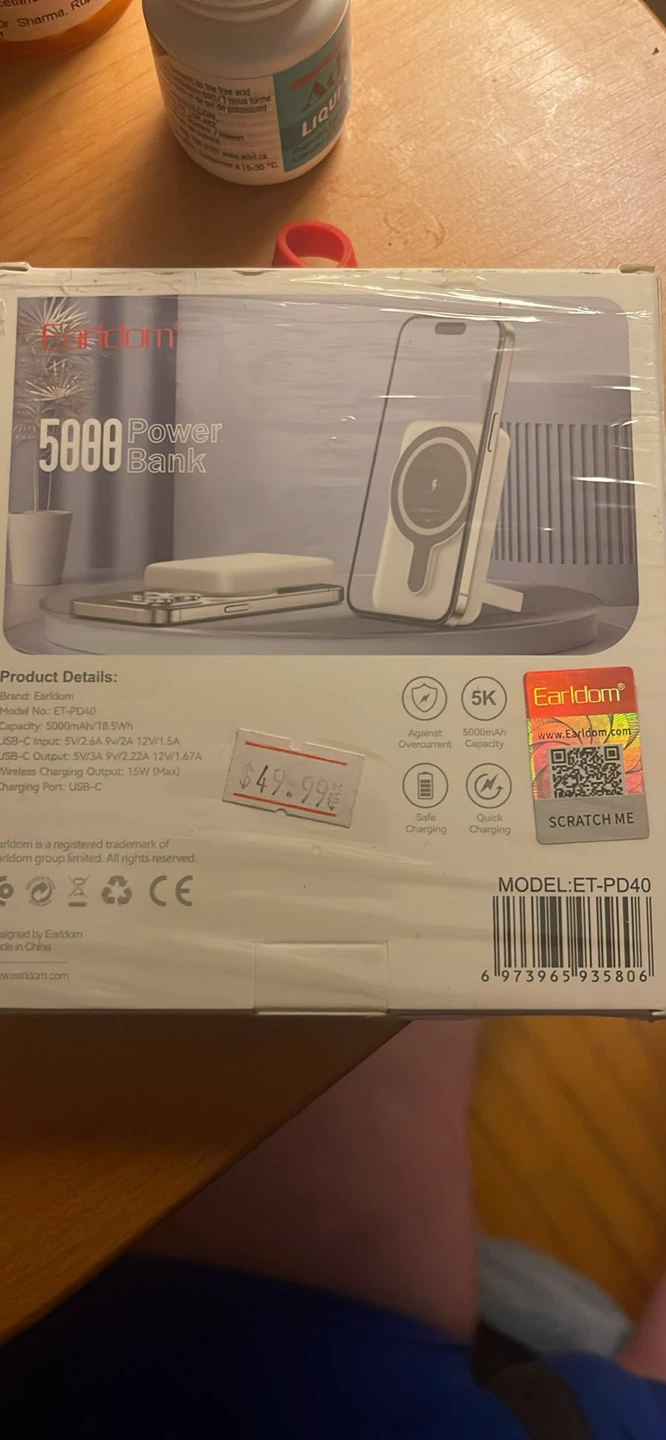 Earldom ET-PD40 5000mAh Magnetic Power Bank - photo 2
