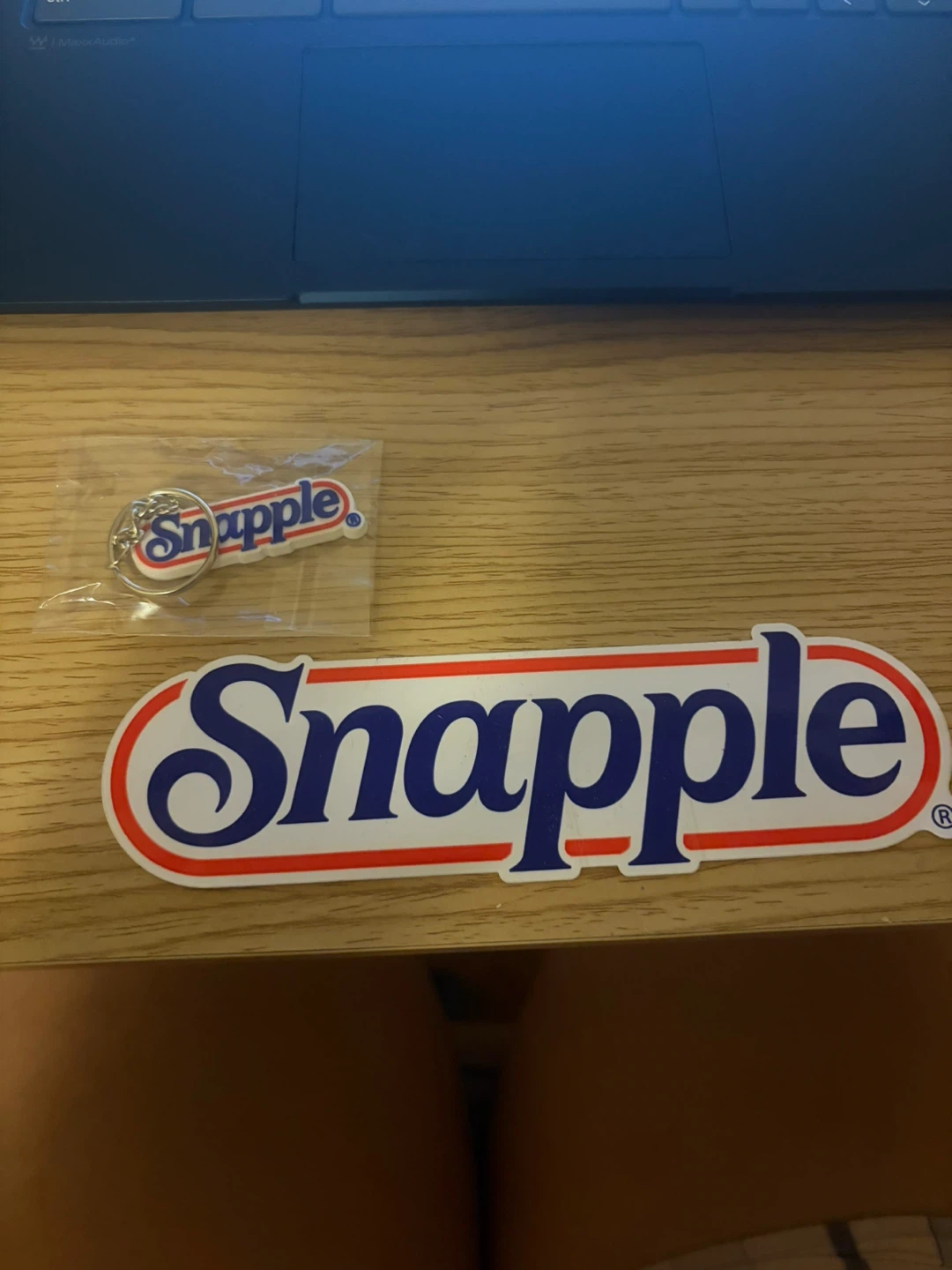 Snapple Keychain and Sticker Set
