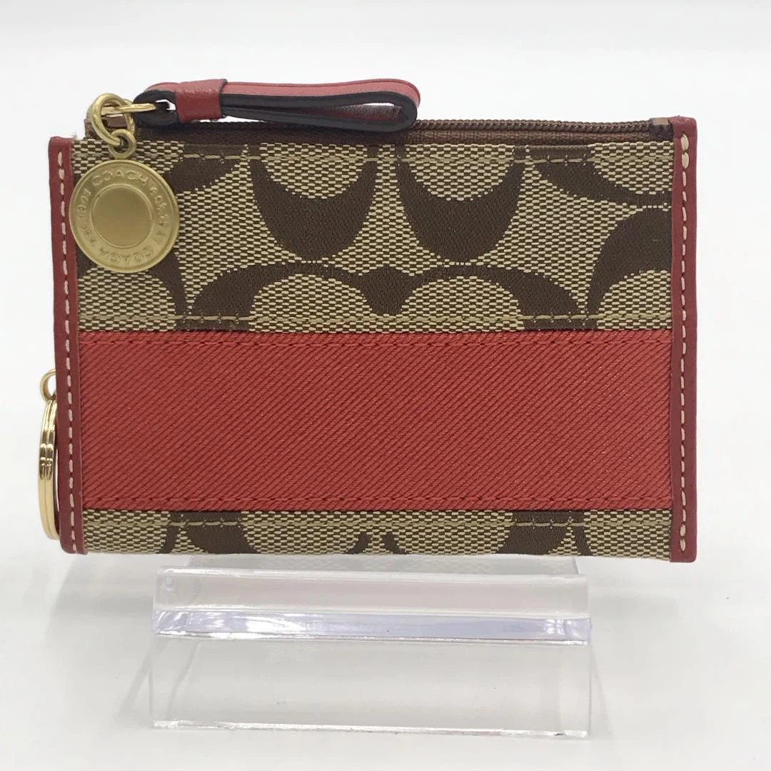 Coach Signature Stripe Coin Purse
