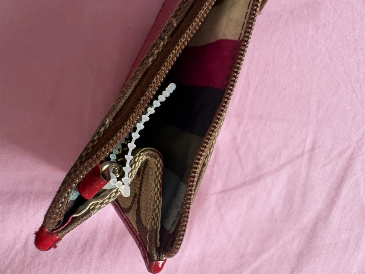 Coach Signature Stripe Coin Purse - photo 4
