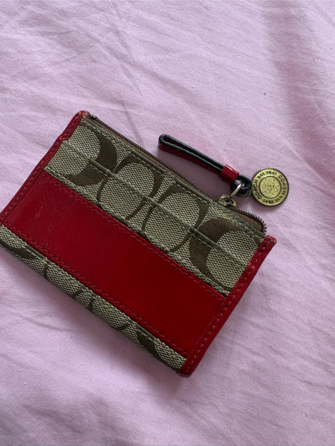 Coach Signature Stripe Coin Purse - photo 2