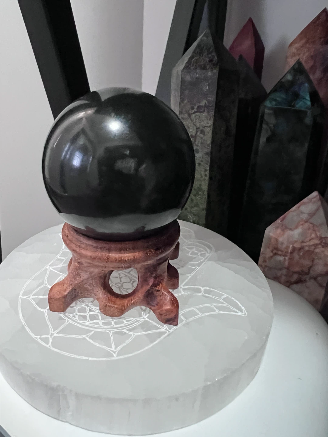 BLACK OBSIDIAN MINI SPHERE - photo 2