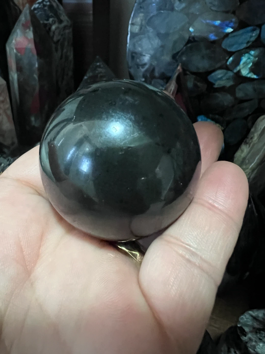 BLACK OBSIDIAN MINI SPHERE - photo 3
