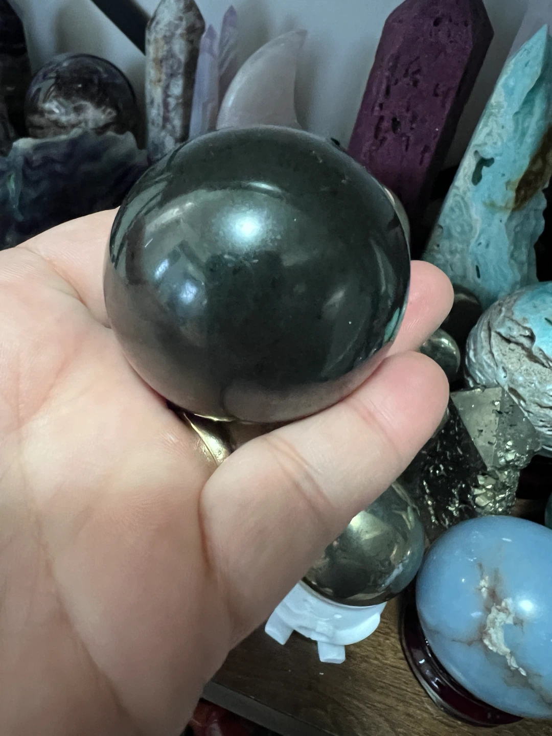 BLACK OBSIDIAN MINI SPHERE - photo 4