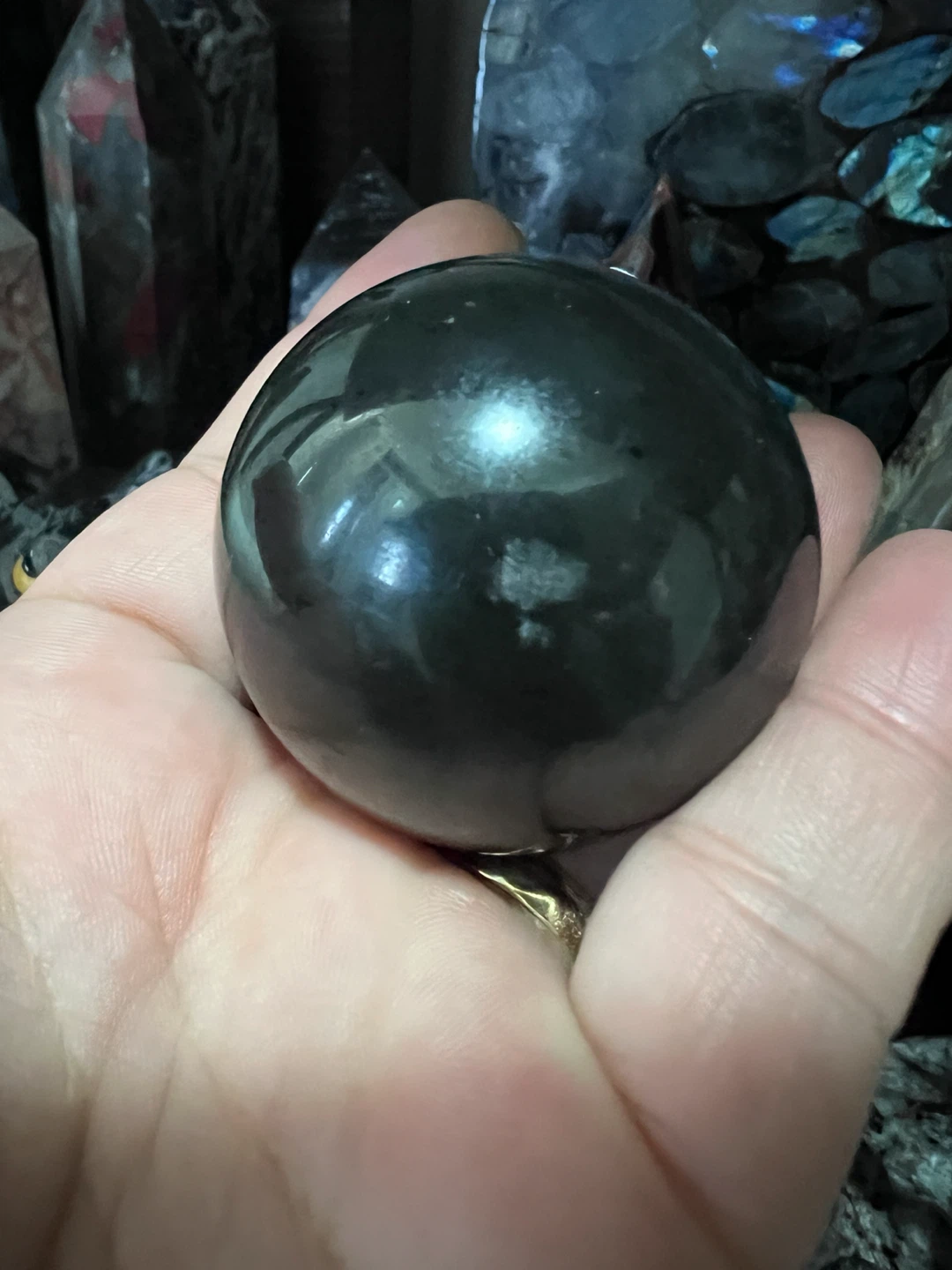BLACK OBSIDIAN MINI SPHERE - photo 5