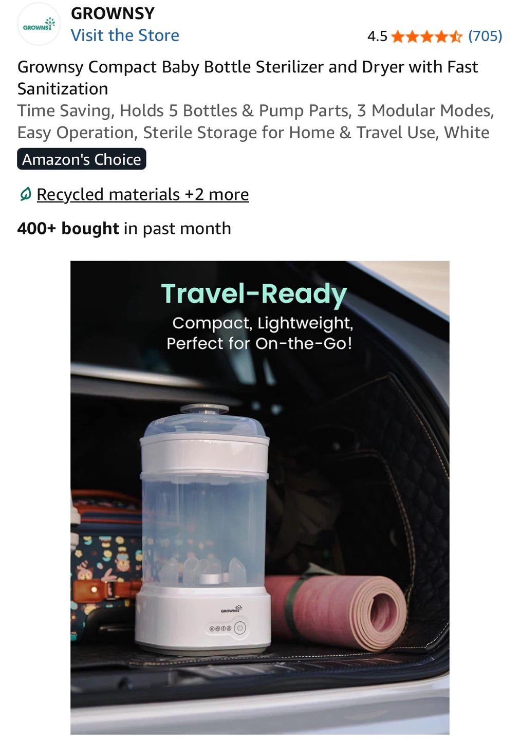 Baby Bottle Sterilizer and Dryer - photo 2