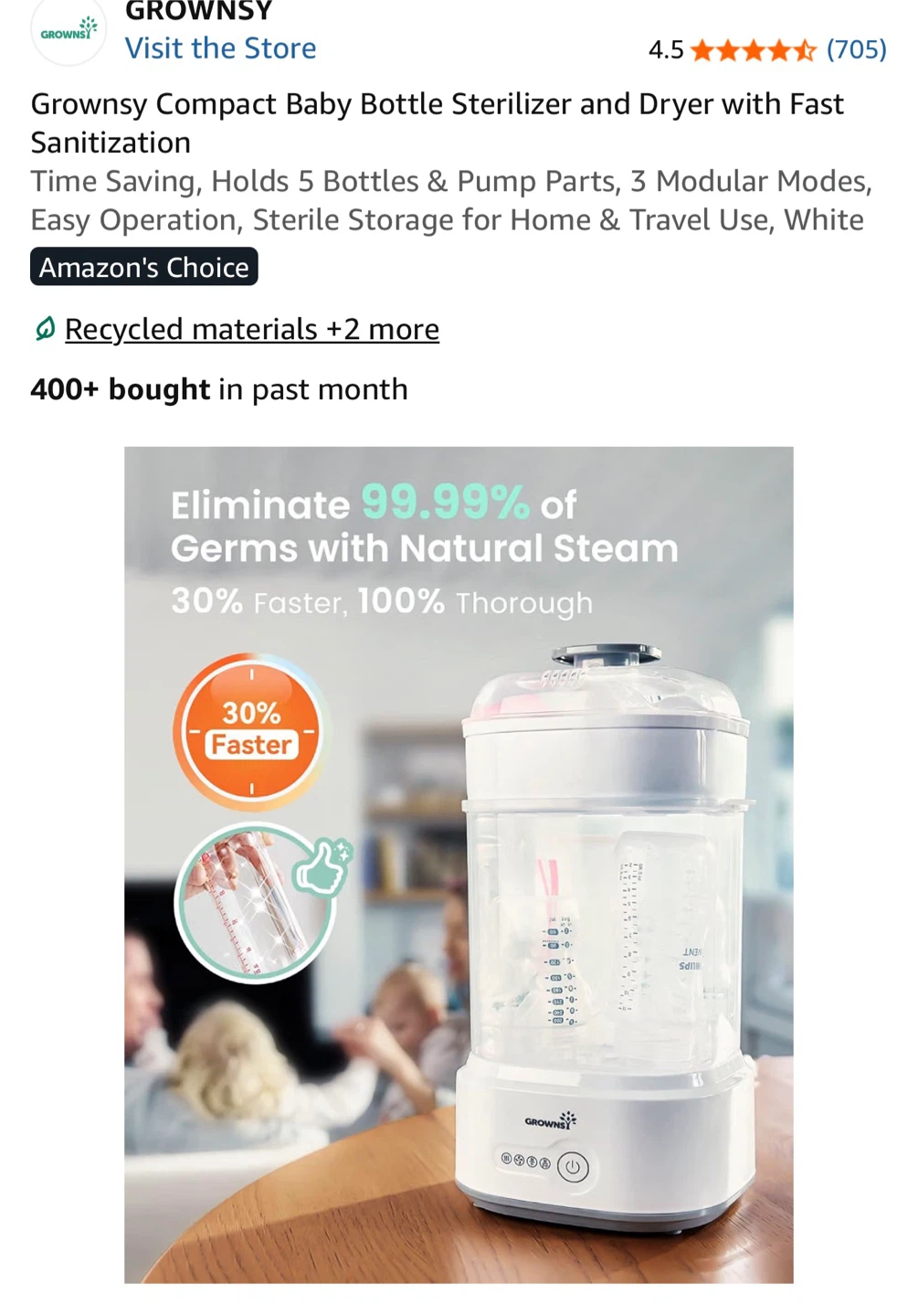 Baby Bottle Sterilizer and Dryer - photo 4