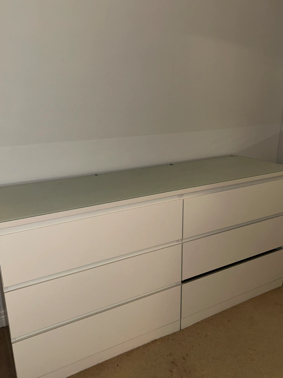 IKEA Malm 6-Drawer Dresser with Glass Top - photo 2