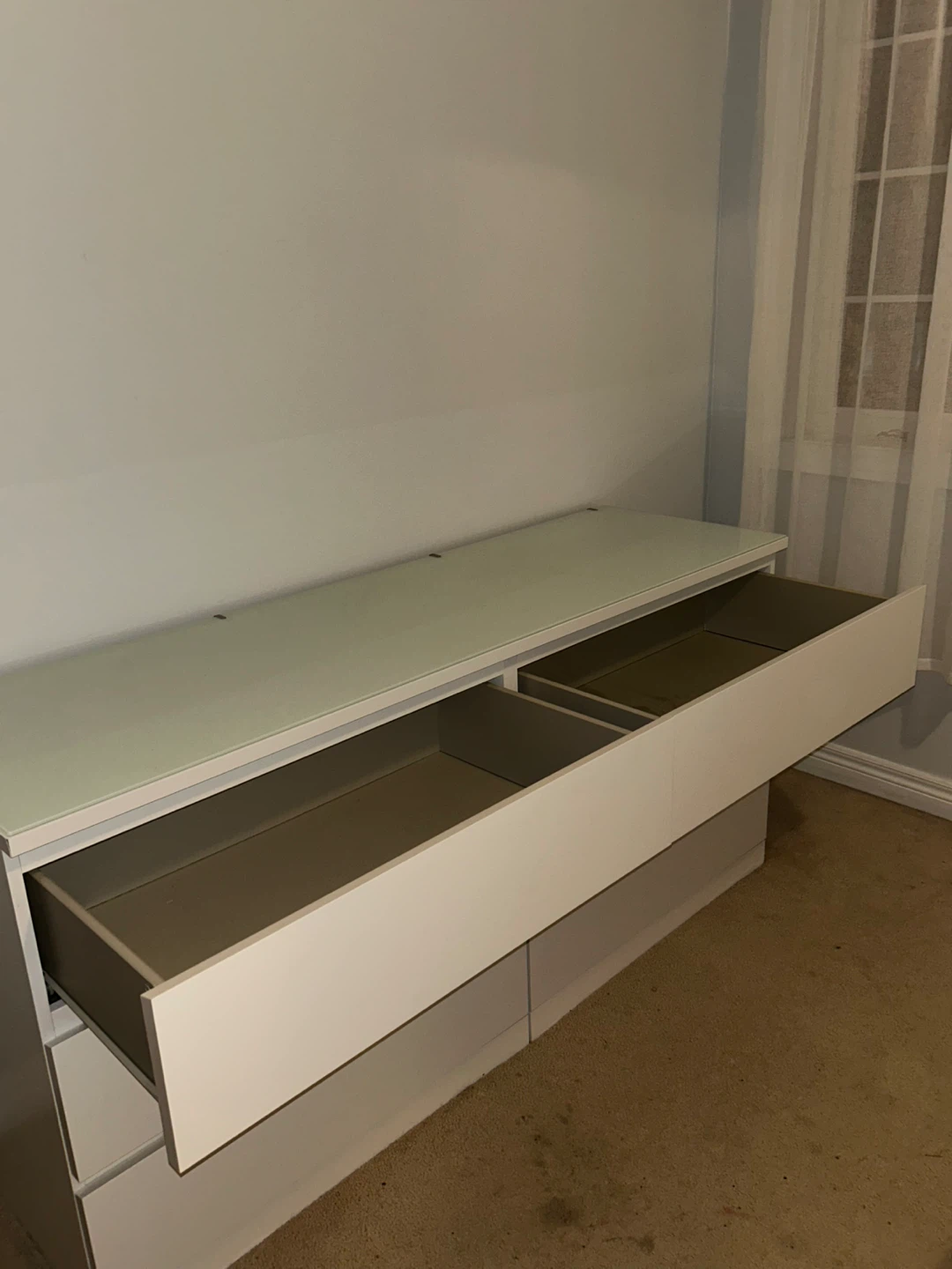 IKEA Malm 6-Drawer Dresser with Glass Top - photo 3