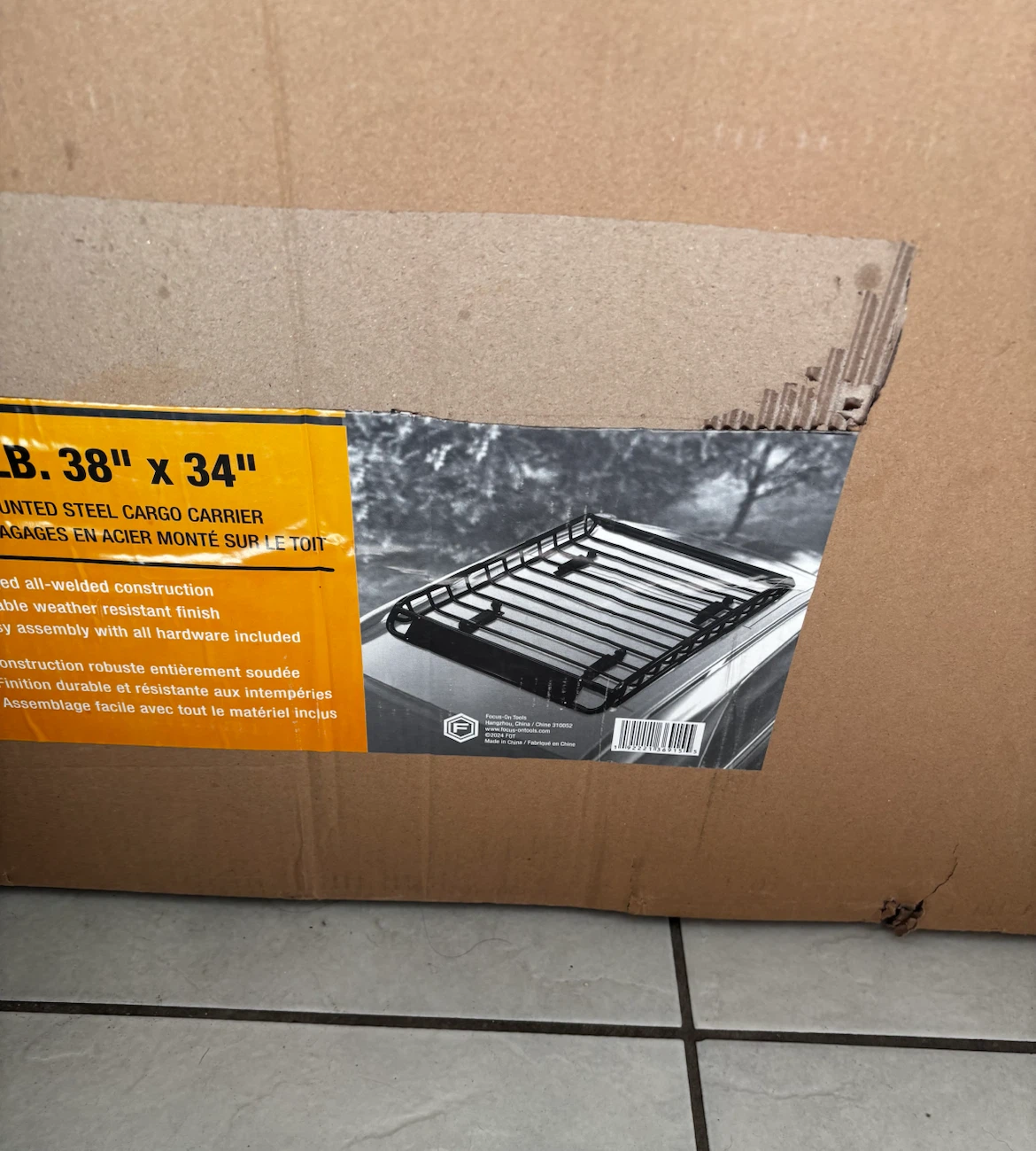Focus-On Tools Roof-Mounted Steel Cargo Carrier