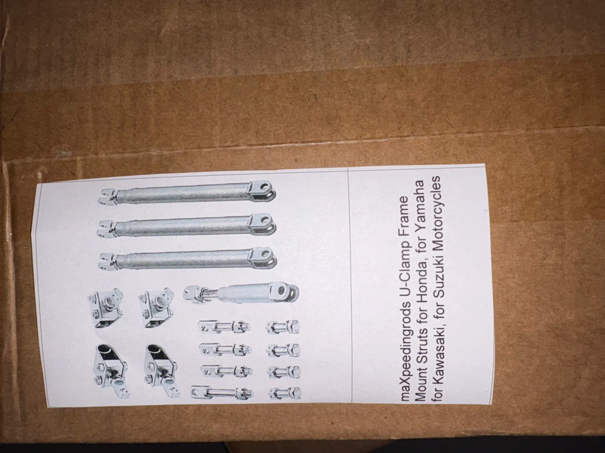 U-Clamp Frame Mount Struts for motorcycles