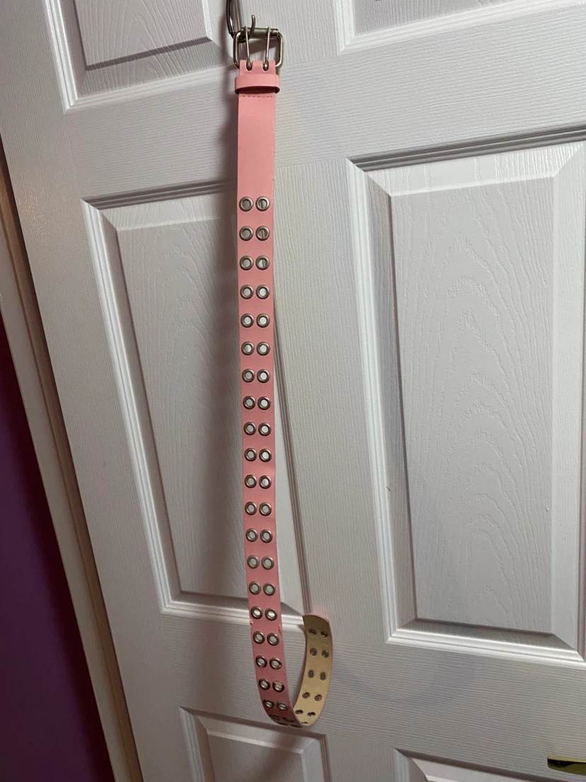 Pink Double Grommet Belt