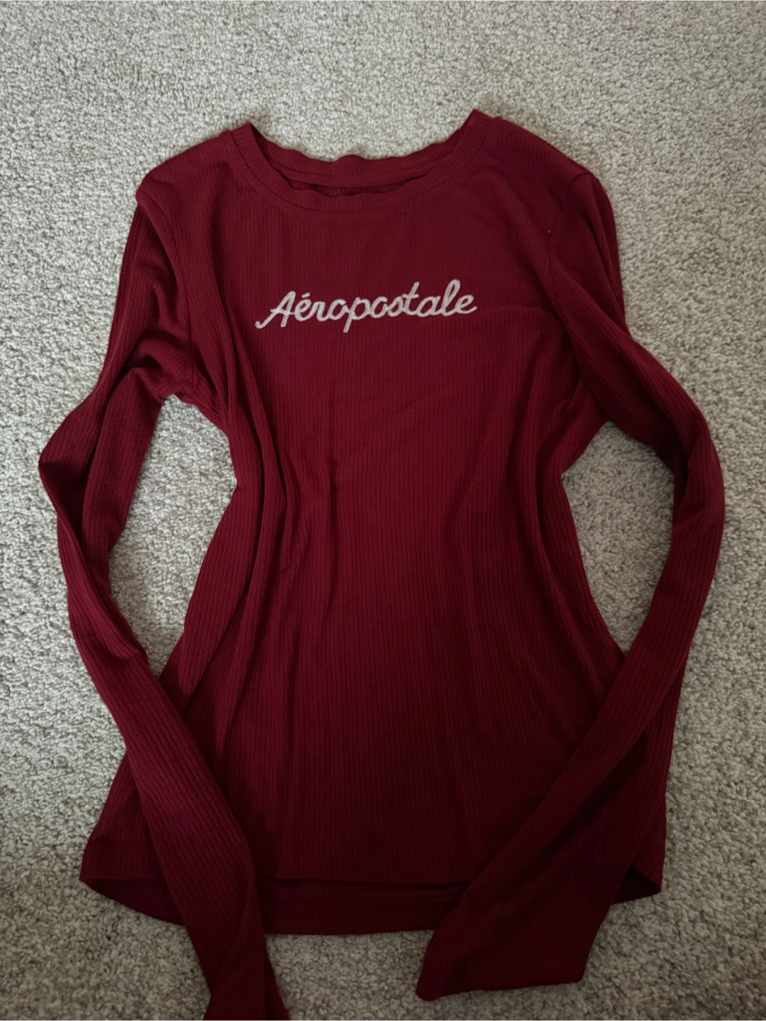 Aéropostale Long Sleeve Ribbed Top