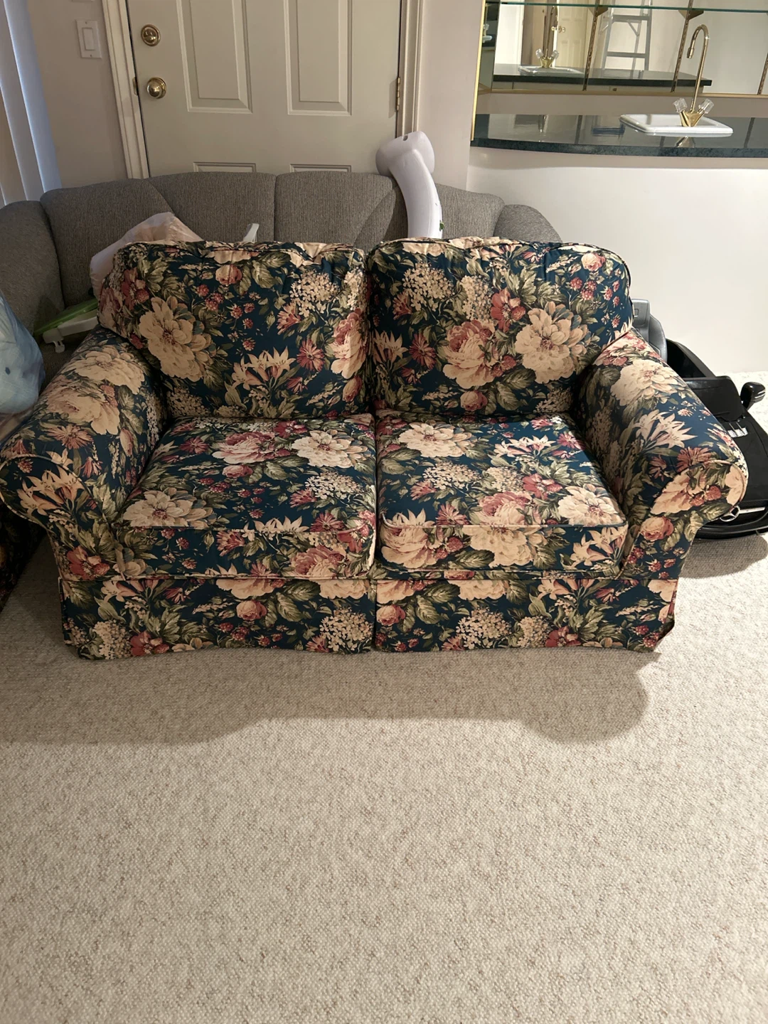 Floral pattern loveseat - 6ft length x 2ft depth X 66”back