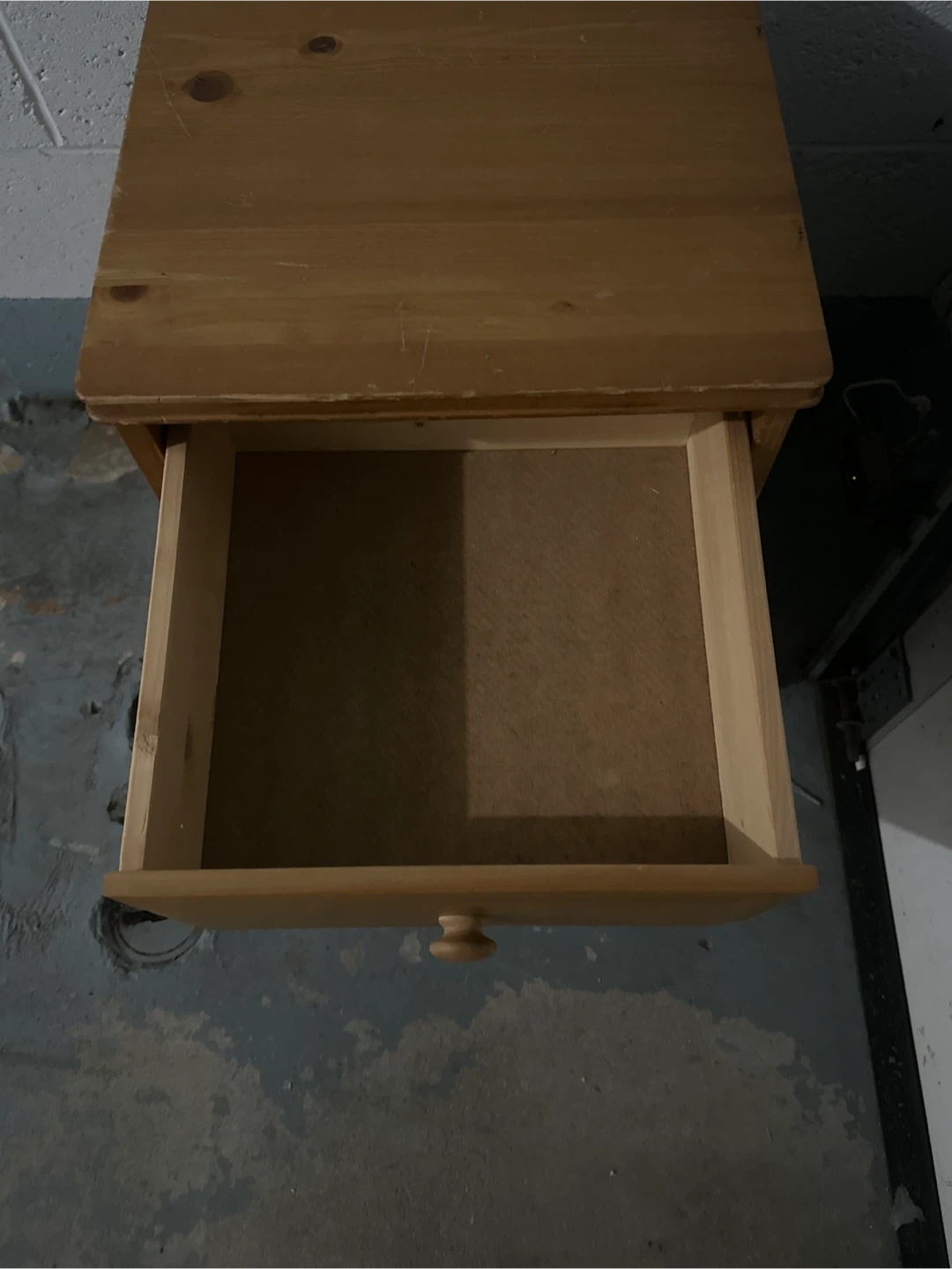 Wooden Bedside Table with Drawer and Cabinet - photo 3