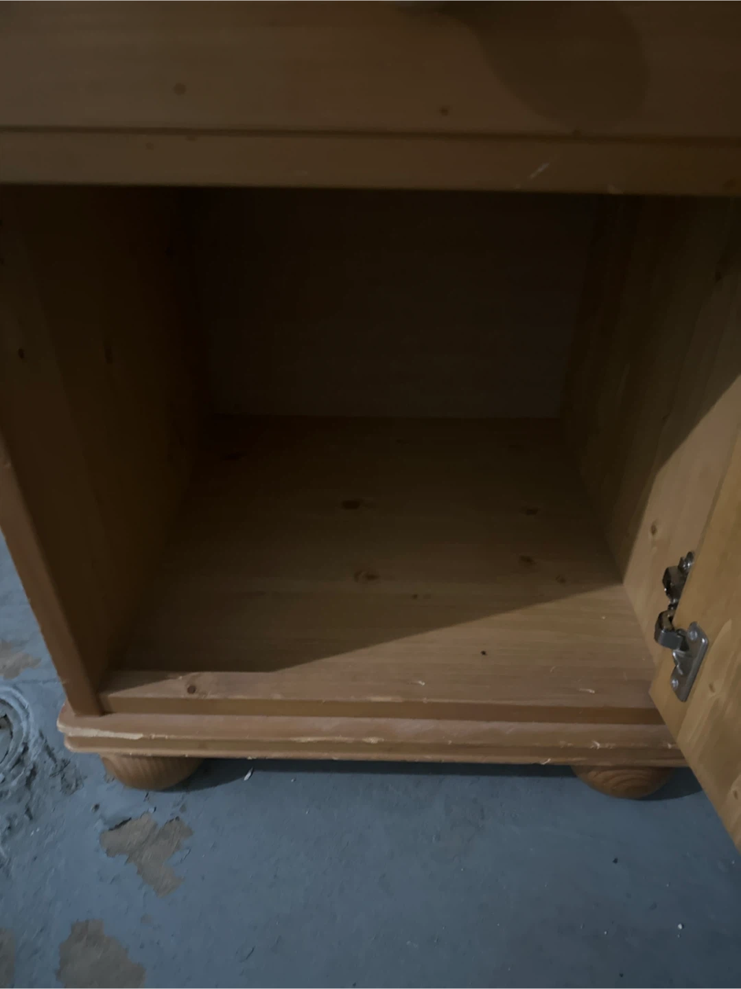 Wooden Bedside Table with Drawer and Cabinet - photo 4