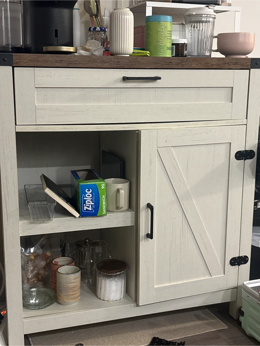 Rustic Farmhouse Kitchen Storage Cabinet