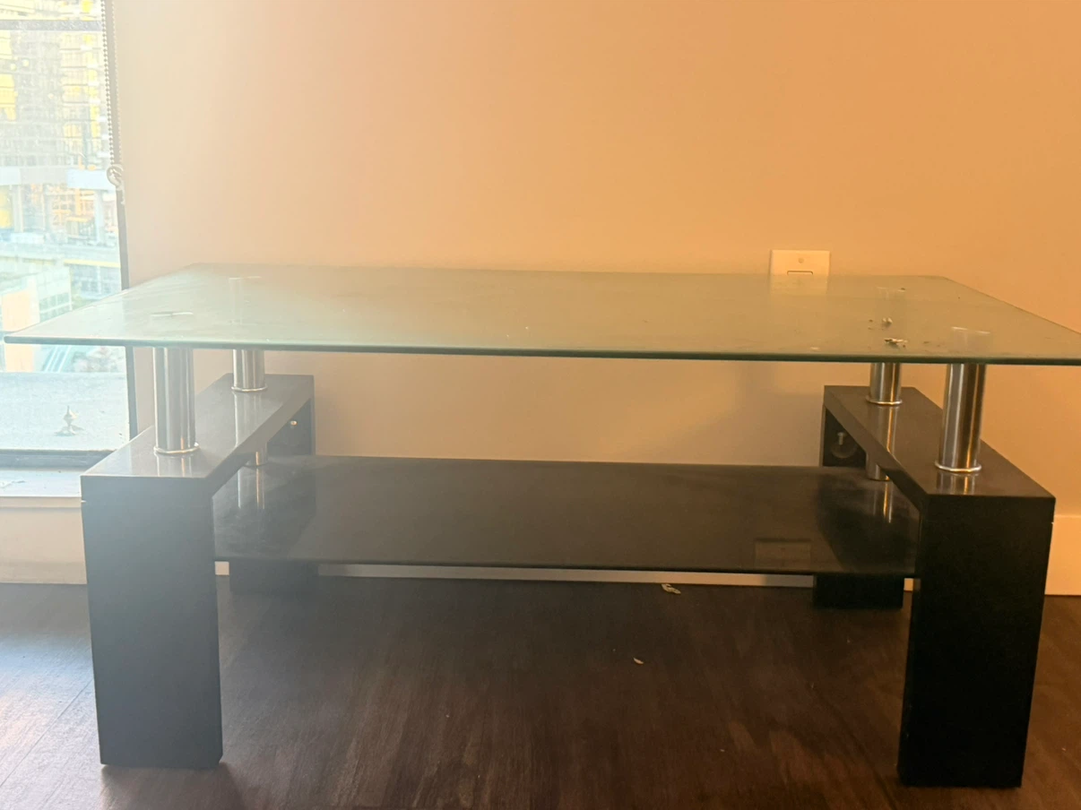 FREE Center Table with Glass Top: Pickup Only