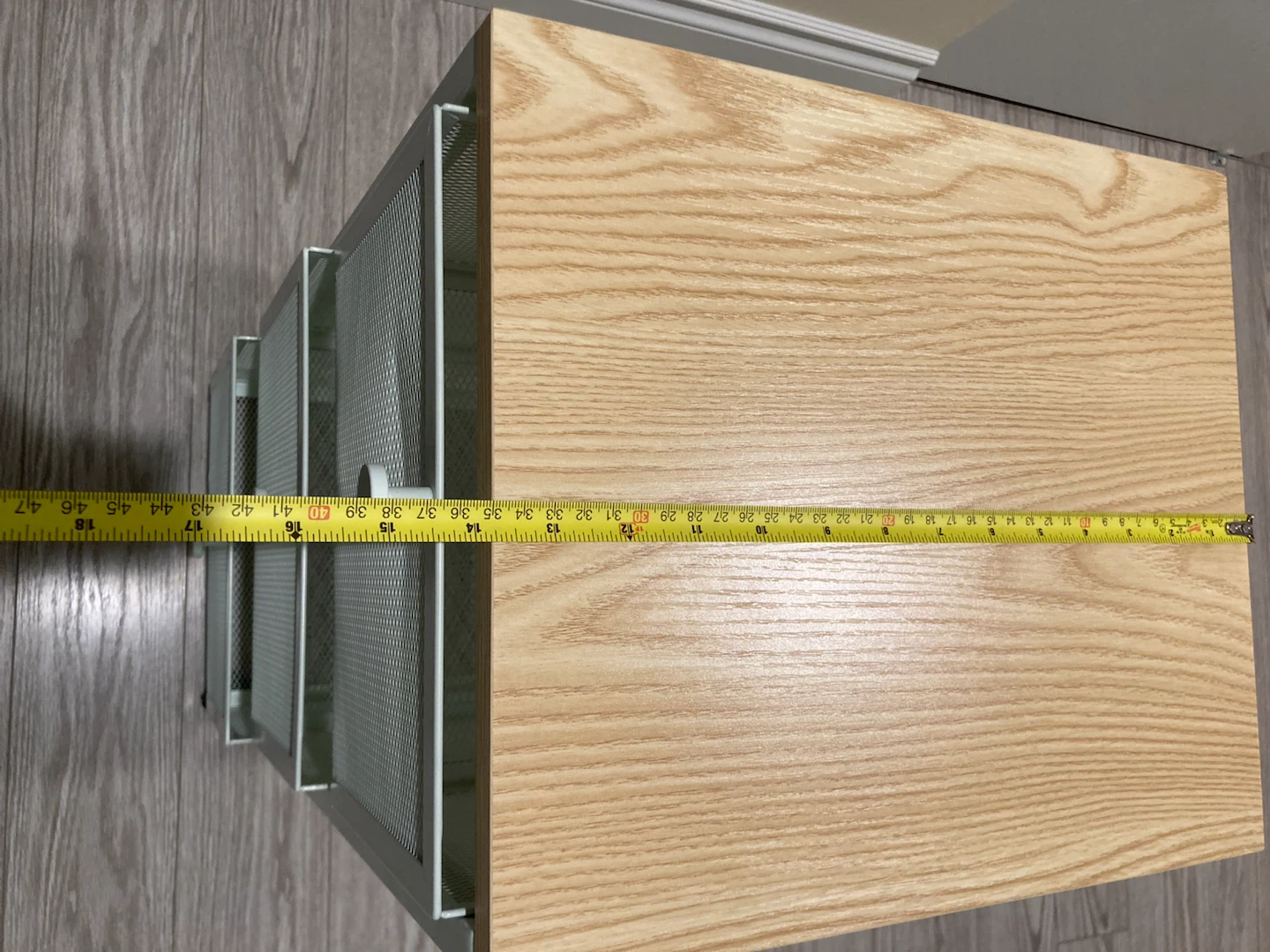 3-Drawer Metal Mesh Rolling Storage Cart