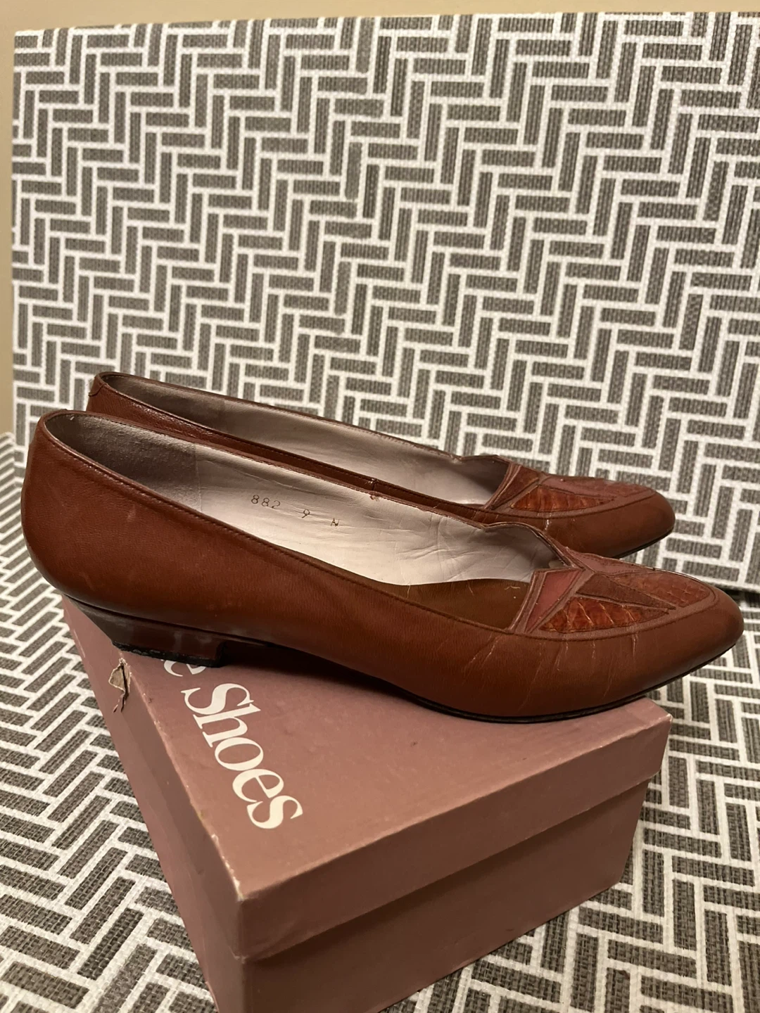 Evan-Picone Brown Leather Shoes Size 9N - photo 2