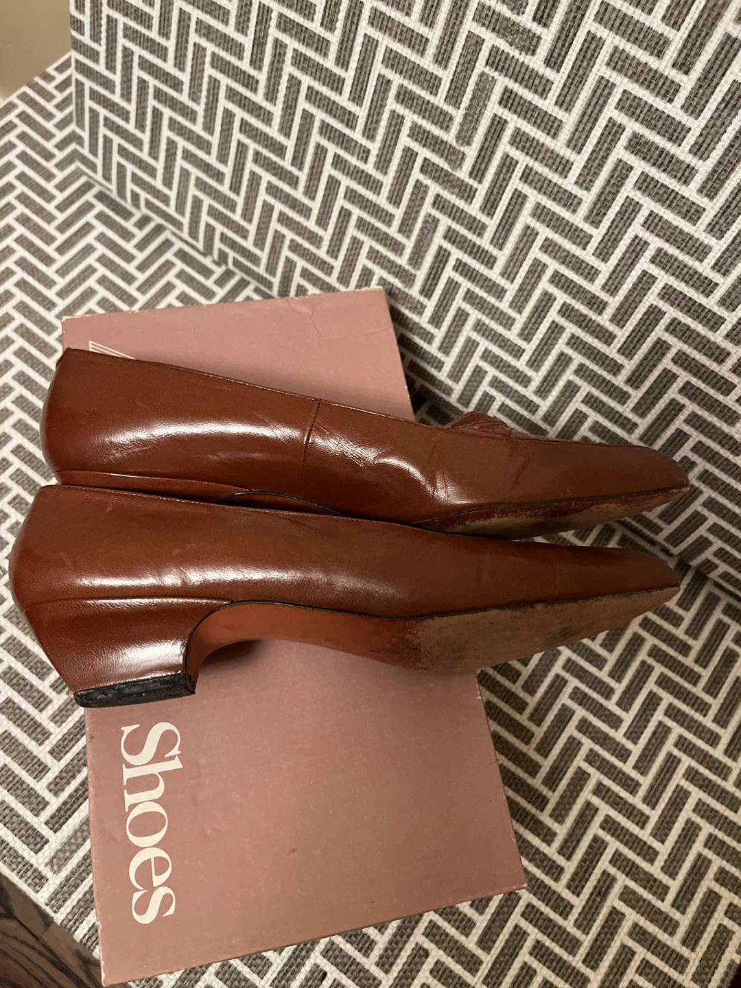 Evan-Picone Brown Leather Shoes Size 9N - photo 3