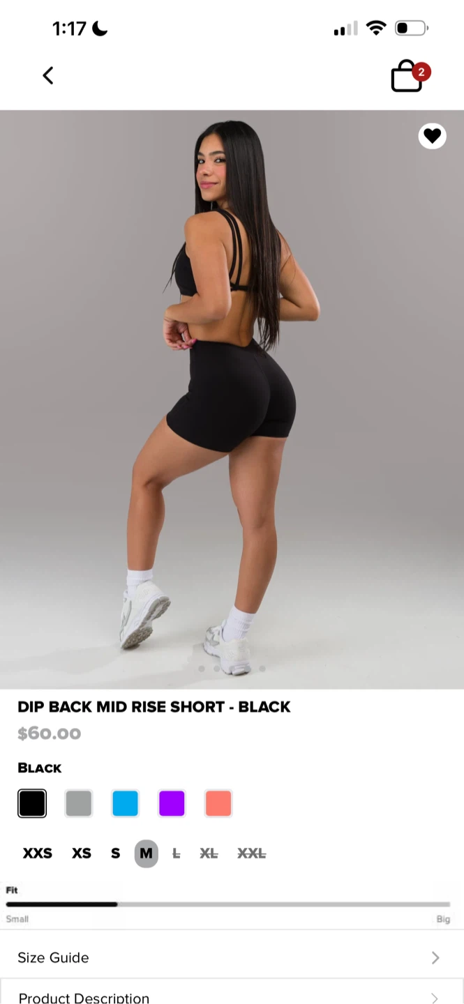 Alphalete Dip Back Mid Rise Shorts