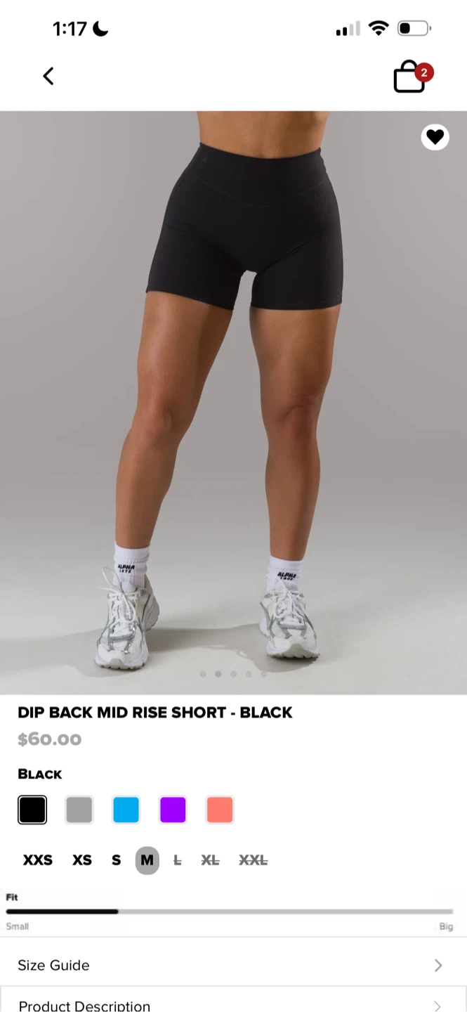 Alphalete Dip Back Mid Rise Shorts - photo 4