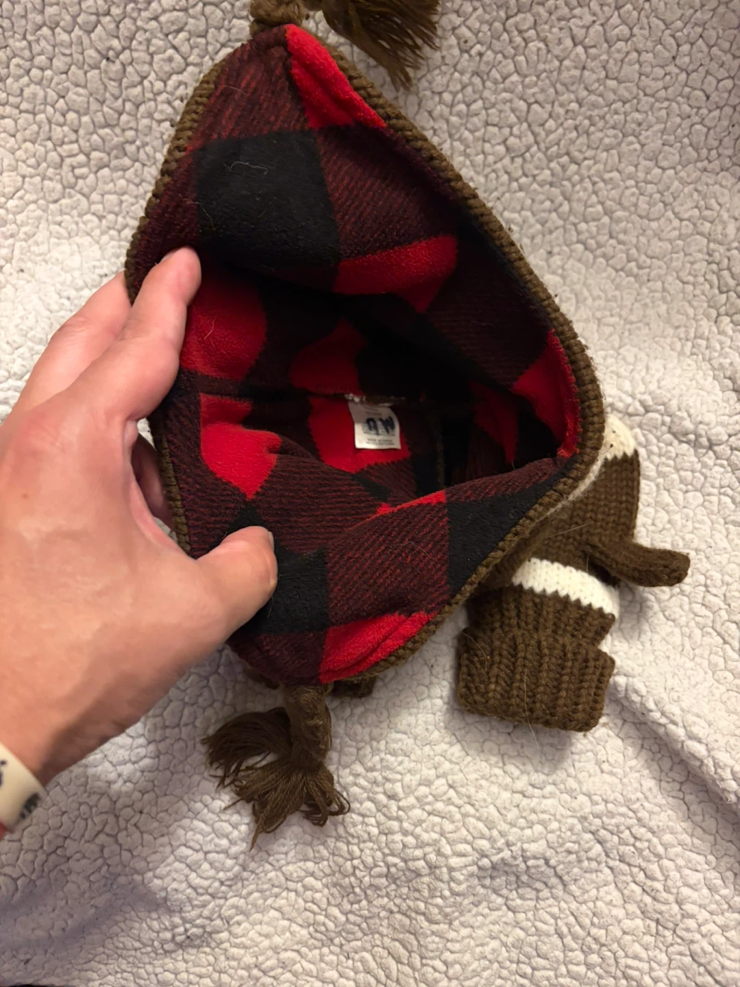 Gap Kids Football Knit Hat and Mitten Set - photo 5