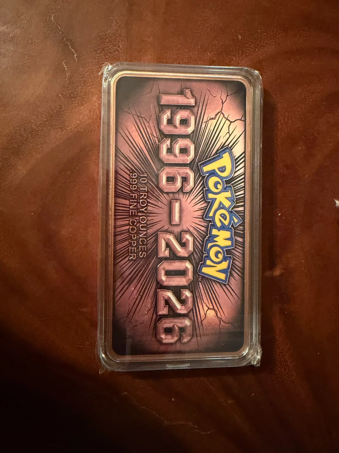 Pokémon 10 Troy Ounce .999 Fine Copper Bar