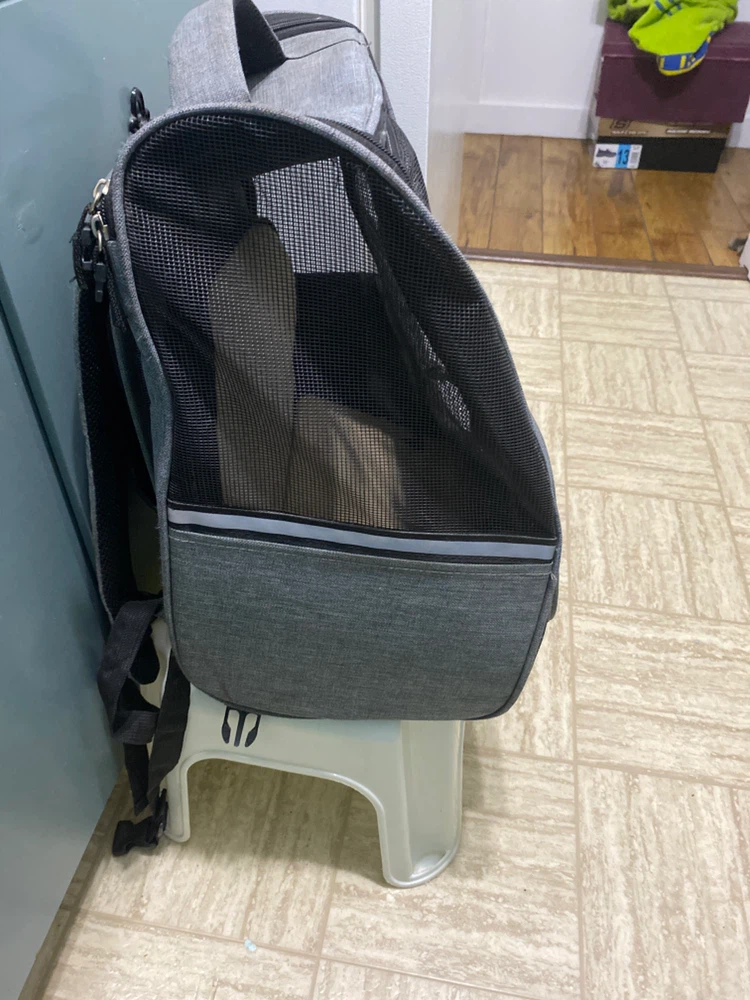 Grey Pet Carrier Backpack - photo 3