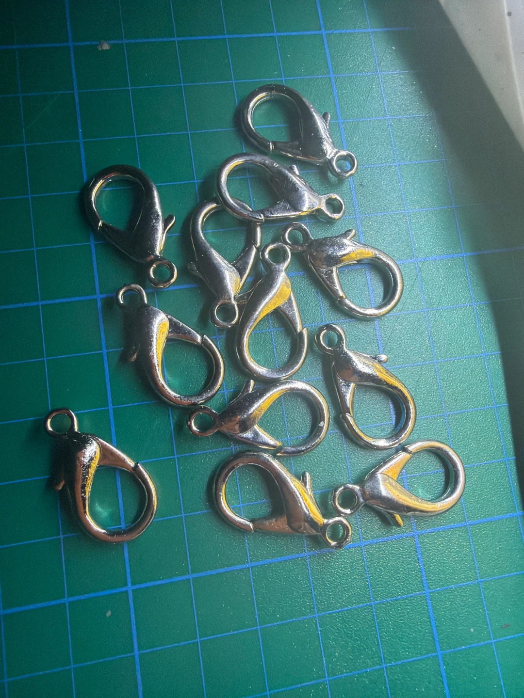 1 dozen of large Silver-Tone Lobster Clasps