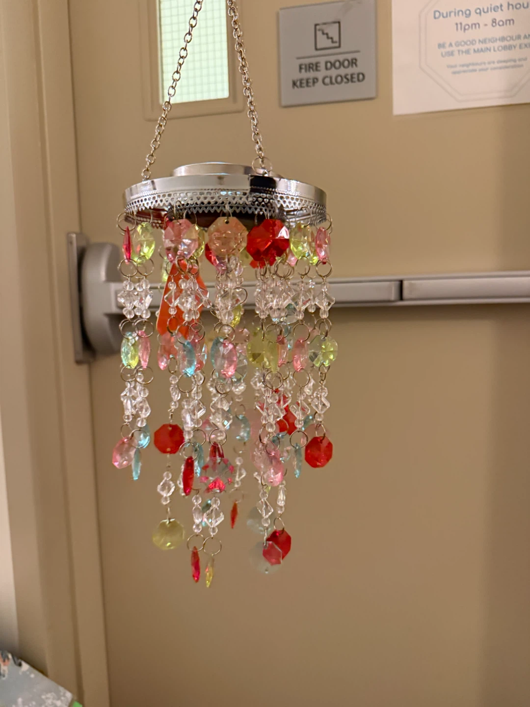 Solar Powered Crystal Chandelier Light