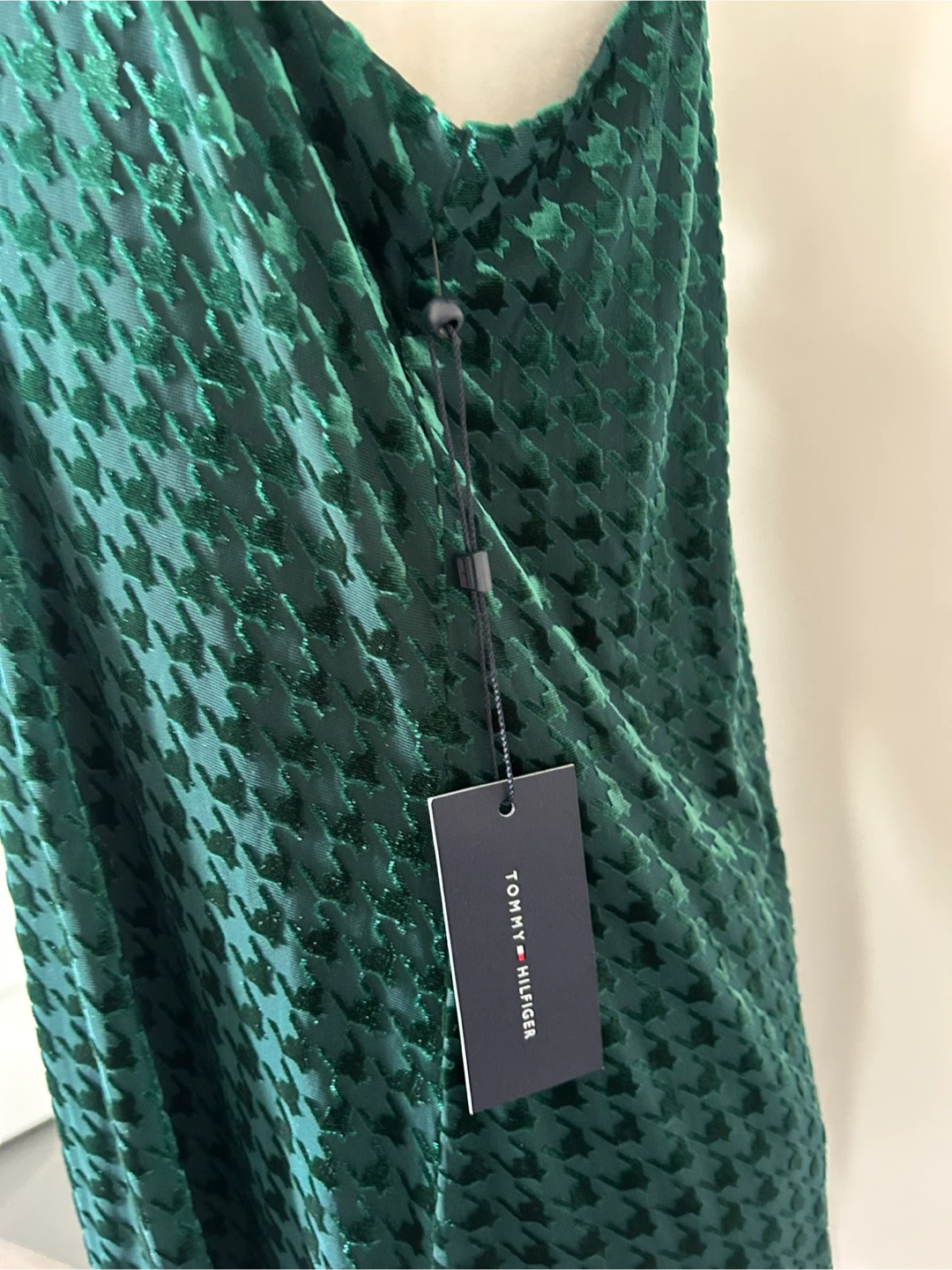 Size 8 (M) - Tommy Hilfiger Green Houndstooth Dress - photo 5
