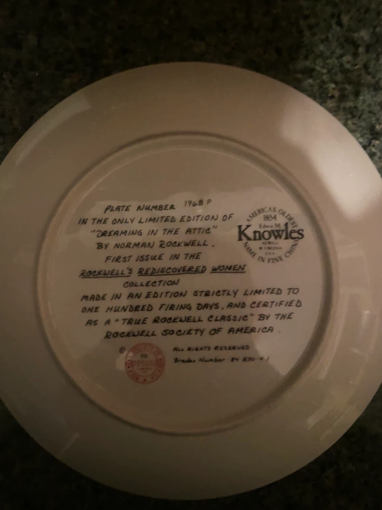 Norman Rockwell Dreaming in the Attic Collector Plate - photo 2