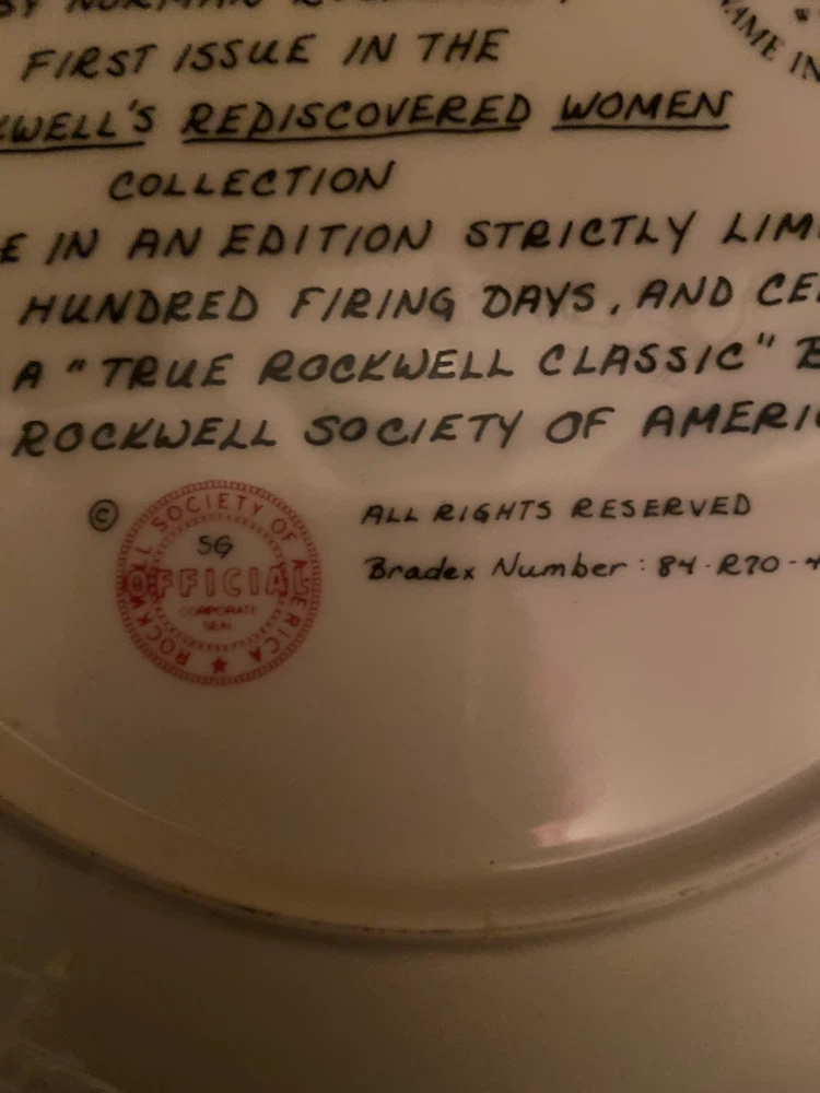 Norman Rockwell Dreaming in the Attic Collector Plate - photo 3