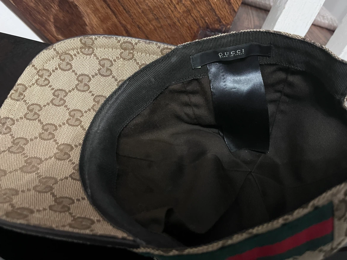 Authentic Gucci GG Canvas Web Baseball Hat - Excellent Condition