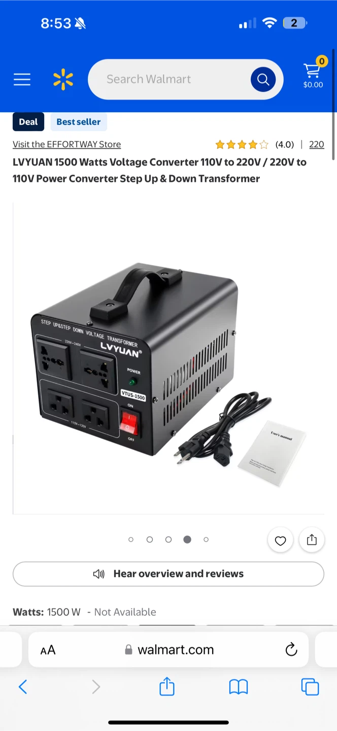 LVYUAN 1500W Voltage Converter Transformer VTUS-1500 - photo 3