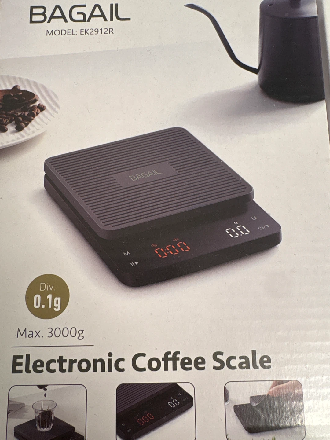 BAGAIL Electronic Coffee Scale EK2912R - photo 2