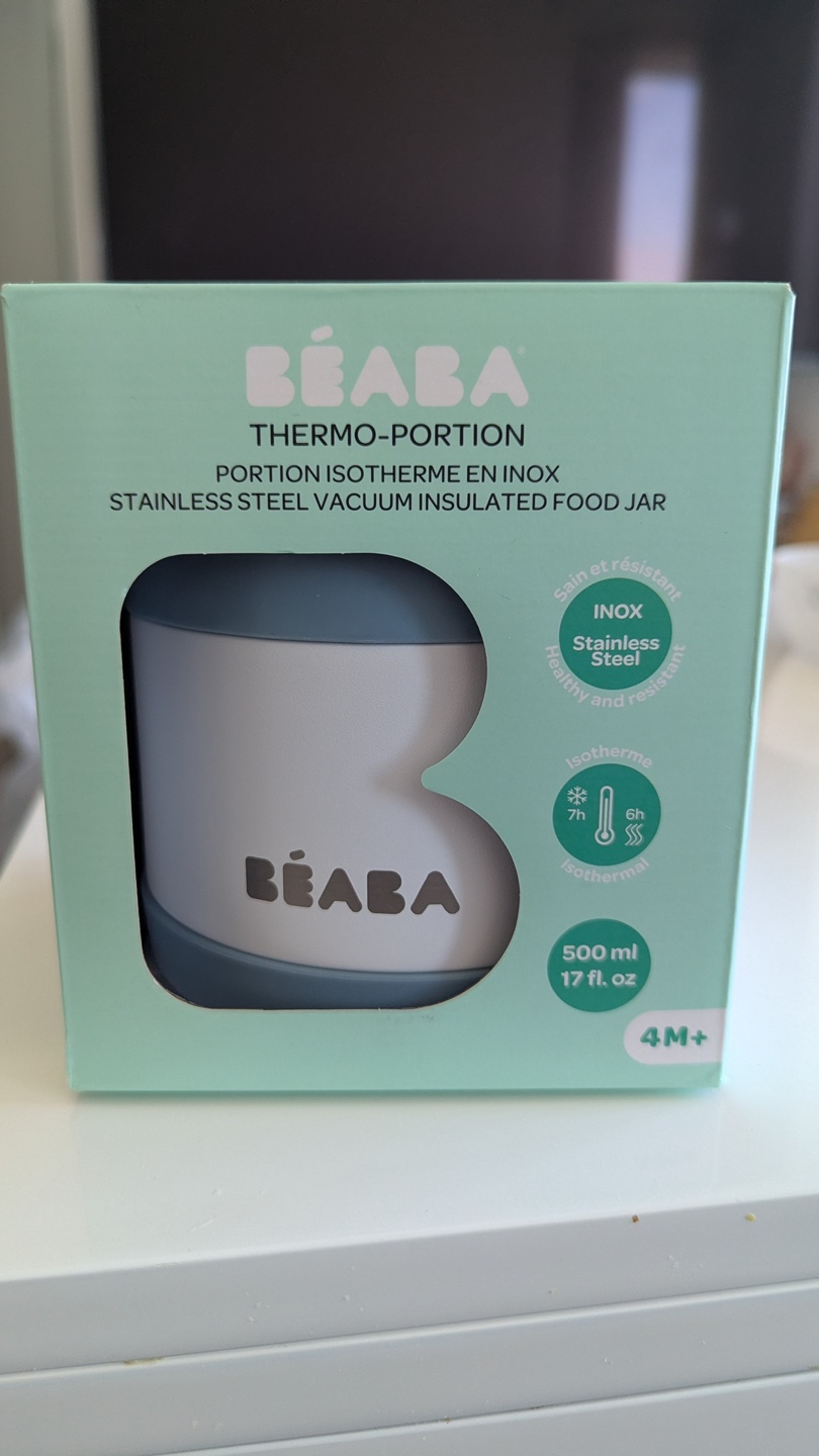 Beaba Stainless Steel Straw cup and Vacuum Insulated Food Jar