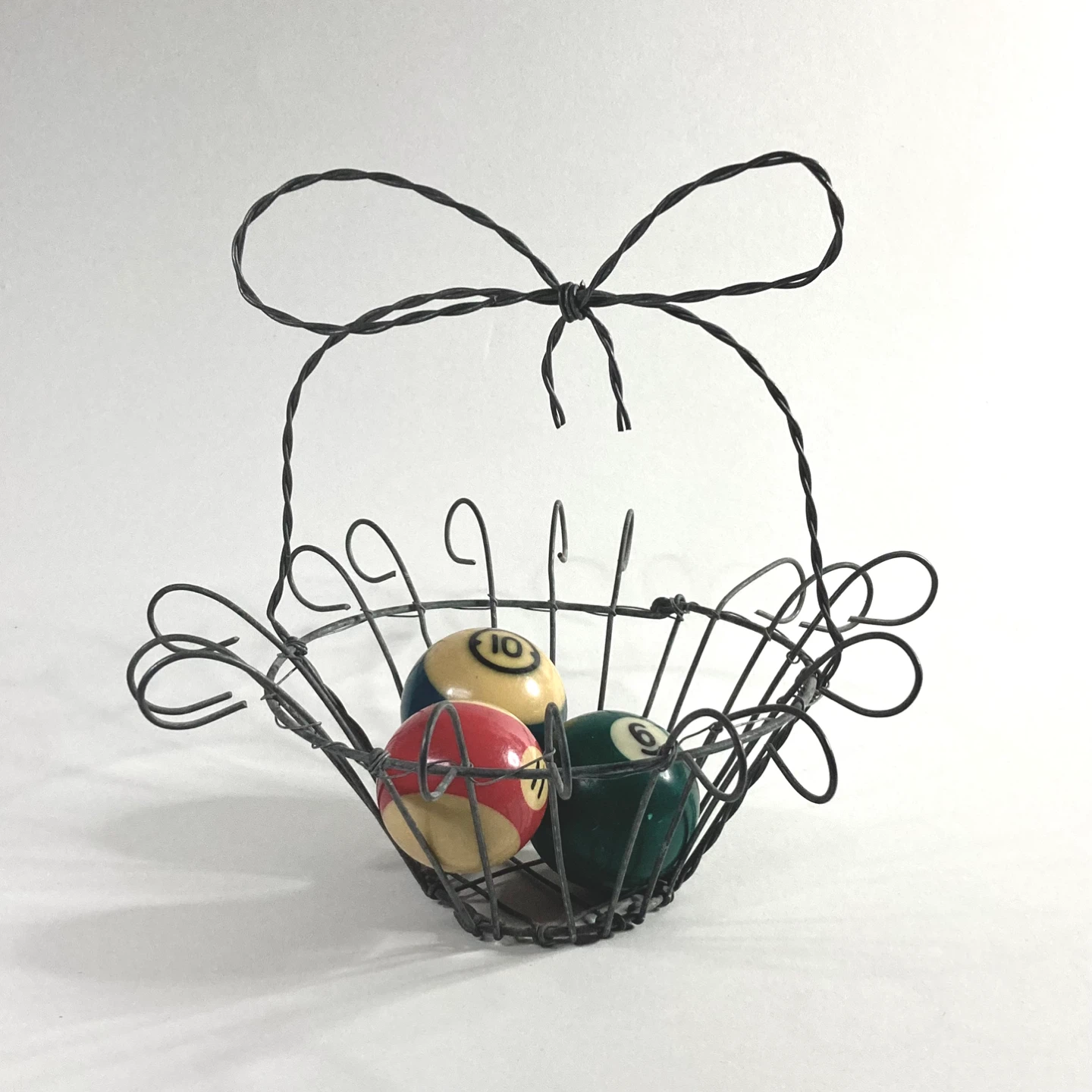 Vintage Wire Egg Basket - photo 4