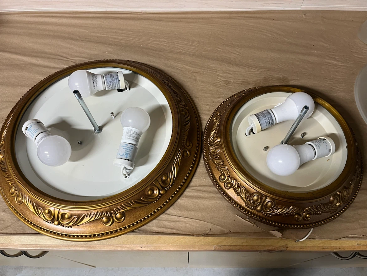 Set of Two Decorative Flush Mount Ceiling Lights - photo 2