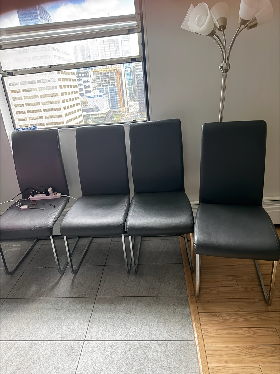 Set of 4 black dining chairs - photo 2