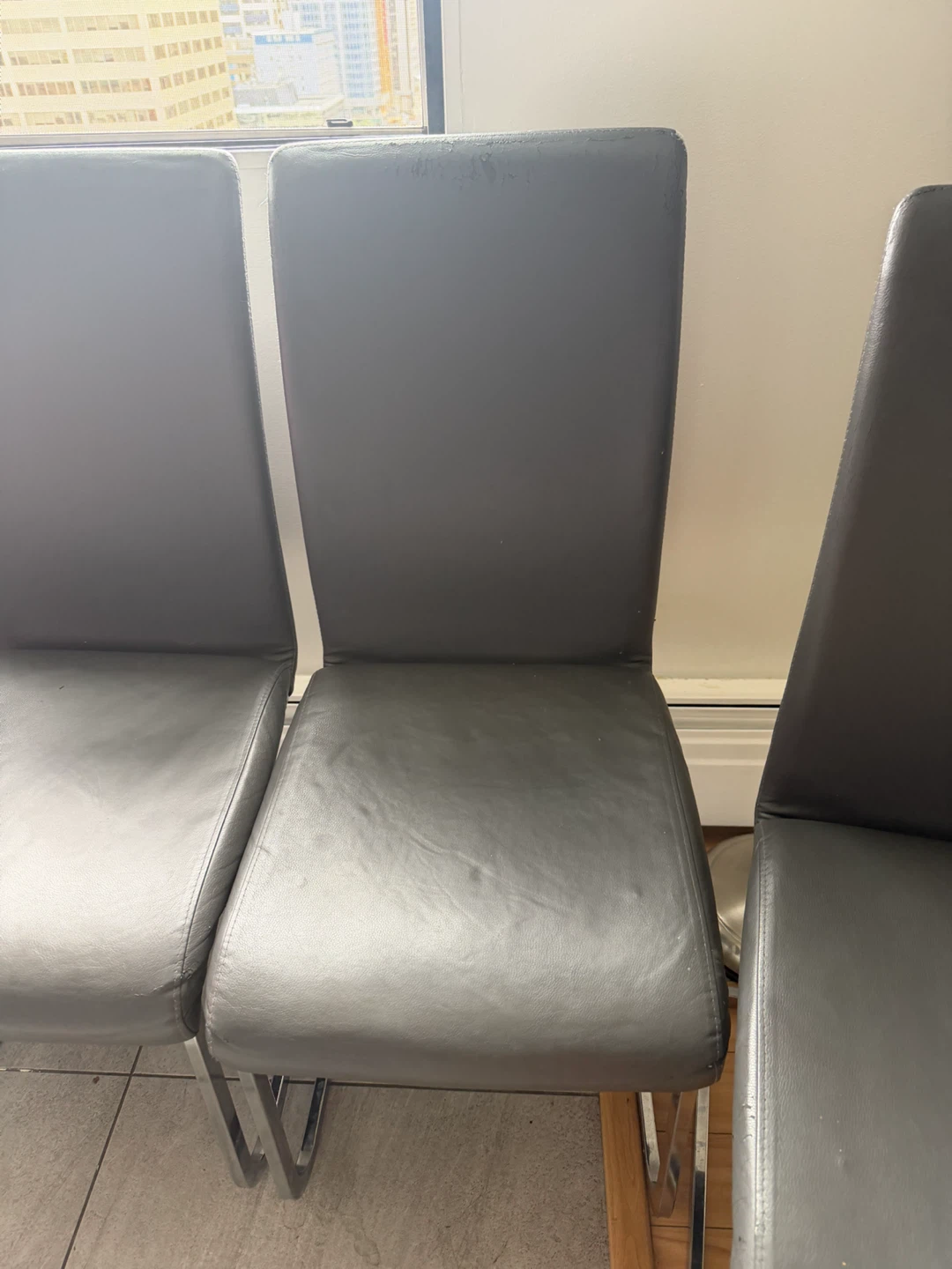 Set of 4 black dining chairs - photo 4