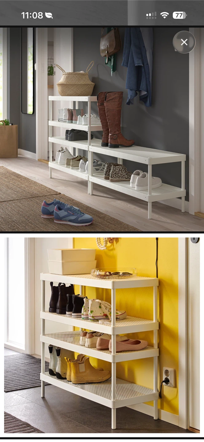 IKEA white metal shoe rack - photo 2